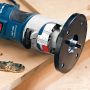 Bosch Professional GKF 600 1/4" Palm Router/Laminate Trimmer Kit inc Extra Bases