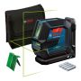 Bosch Professional GLL 2-15 G Green Multi Line Laser Measuring Tool & LB10 Mount Inc 4x AA Batts In Carry Case