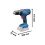 Bosch Professional GSB 18V-21 Combi Drill Body Only In L-Case Carry Case 06019H1108