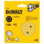 DeWalt DT3106-QZ ROS QUICK FIT Sanding Discs 125mm 180 Grit x10 Pcs for DCW210N & DWE6423