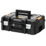 DeWalt DWST1-70703K TSTAK II Suitcase Flat Top Tool Storage Box & TSTAK Caddy For Small ToughCase Sets Twin Kit