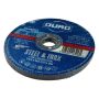 Duro 100mm / 4" x 1mm Steel & Inox Flat Cutting Discs x5 Pcs