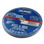 Duro 230mm / 9" x 3mm Steel & Inox Flat Cutting Discs x5 Pcs