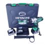 Hitachi DV18DSDL/JJ 18v Cordless Combi Drill inc 2x 5.0Ah Li-ion Batteries in Carry Case