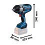 Bosch Professional GDS 18V-1000 BITURBO Brushless 1/2" Impact Wrench Body Only In L-Boxx
