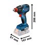 Bosch Professional GDX 18V-200 Brushless 1/2" Impact Driver / Wrench Inc 2x 5.0Ah Batts