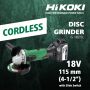 HiKOKI G18DSL 18v Cordless Angle Grinder Body Only