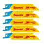 Starrett B414-5 Bi-Metal Metal Reciprocating Saw Blade 100mm 14 TPI x5 Pcs