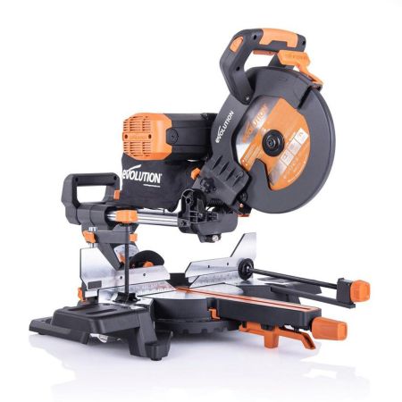 Evolution R255SMS-DB+ 255mm Double Bevel Sliding Mitre Saw With TCT Blade