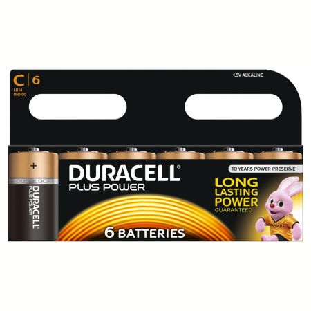Duracell Plus Power CK6P / C Alkaline Batteries x6