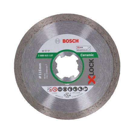 Bosch X-LOCK Standard For Ceramic 115mm Diamond Cutting Disc 2608615137