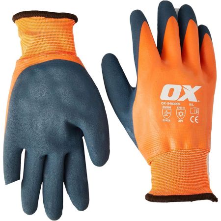 OX Tools Waterproof Thermal Latex Glove Size 9 (L)