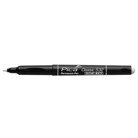 Pica 532/52/SB Instant White Permanent Pen With Round Tip White