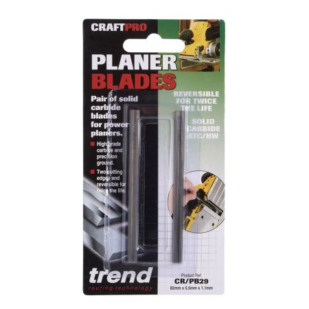 Trend CR/PB29 Craft Pro Planer Blade Set  82x5.5x1.1mm TC