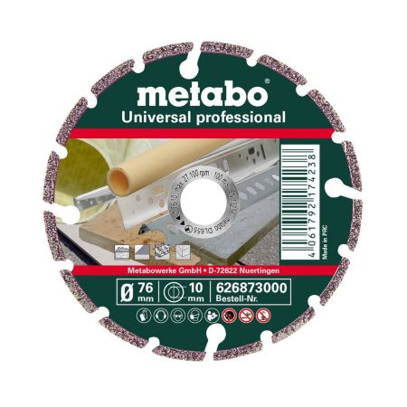 Metabo 626873000 Universal Professional 76mm x 10mm Diamond Cutting Disc