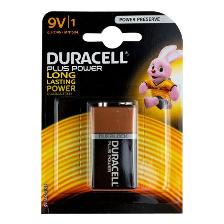 Duracell Plus Power 9VK1P / 9v Alkaline Battery