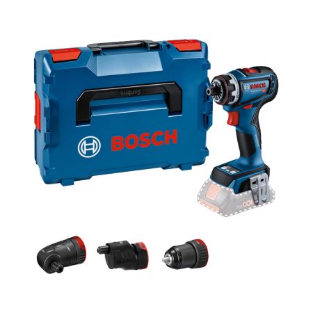 Bosch Professional GSR 18V-90 FC FlexiClick Drill Driver Body Only Inc 3x Chucks Body Only In L-Boxx
