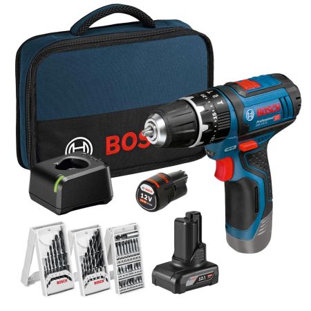 Bosch GSB 12V-15 Cordless Combi Drill inc 1x 2.0Ah & 1x 4.0Ah Batts 06019B697K