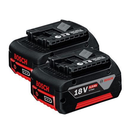 Bosch Professional 18v Li-ion CoolPack Battery 5.0Ah 1600A002U5 Twin Pack