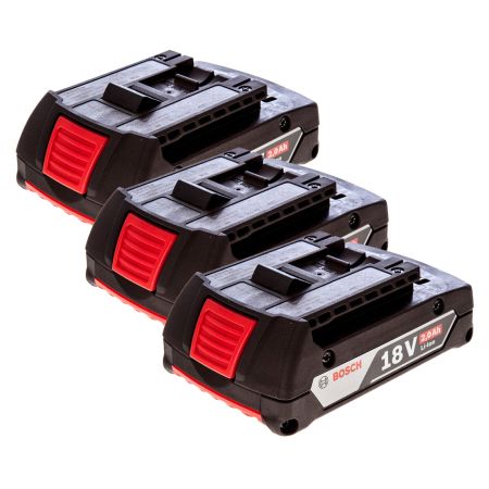 Bosch Professional 18v Li-ion Battery 2.0Ah Triple Pack 