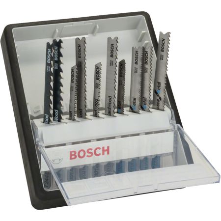 Bosch Robust Line Jigsaw Blade Set For Wood & Metal x10 Pcs 2607010542