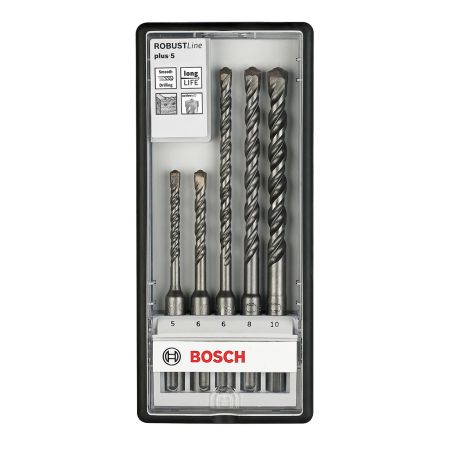 Bosch Robust Line SDS-plus-5 Hammer Drill Bit Set x5 Pcs 2607019927