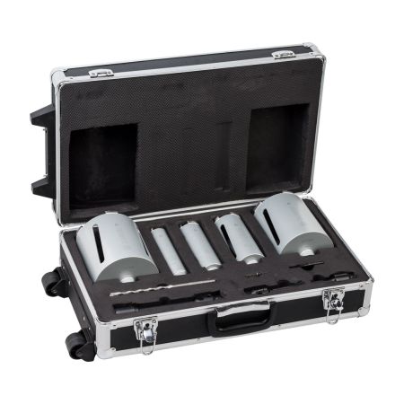 Bosch 11 Piece Diamond Core Kit (5 Core) in Trolley Case 2608587007