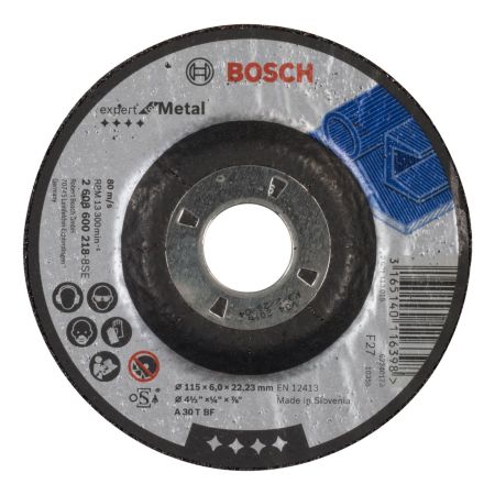 Bosch Metal Grinding Disc with Depressed Centre 115mm 2608600218