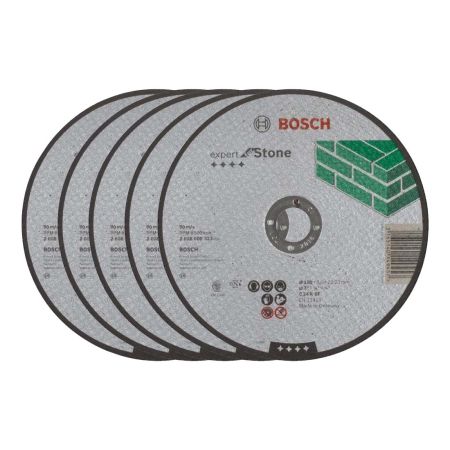 Bosch Expert Straight Cutting Disc For Stone Grinding 180mm Pack x5 Pcs