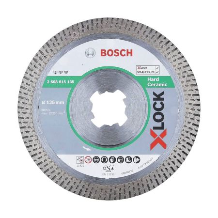 Bosch Expert X-LOCK Diamond Hard Ceramic Wheel Cutting Disc 125 x 22.23 mm 2608615135