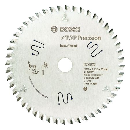 Bosch Top Precision Circular Saw Blade for Wood 165x20x48T