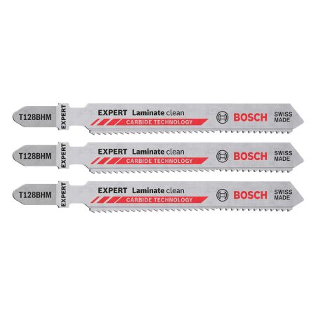 Bosch Expert Laminate Clean T128 BHM Jigsaw Blade x3 Pcs 2608900542