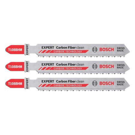 Bosch Expert Carbon Fiber Clean T 108 BHM Jigsaw Blade x3 Pcs 2608900565