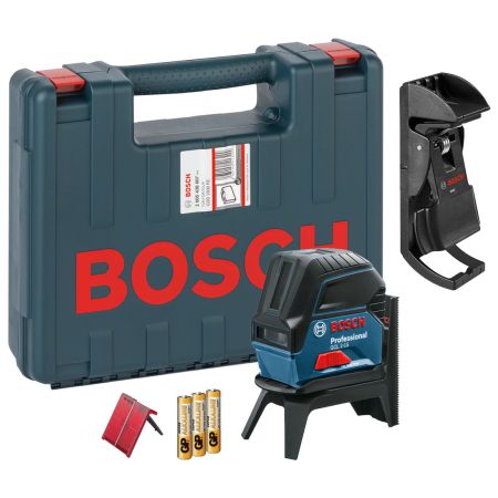 Bosch Professional GCL 2-15 Self-Levelling Cross Line Laser Measuring Tool Inc BM3 & RM1 Wall Mount