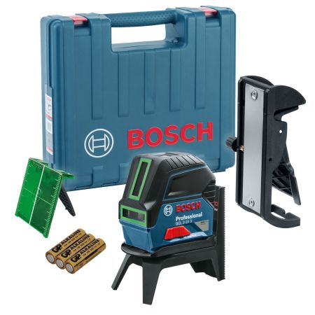 Bosch Professional GCL 2-15 G Green Beam Cross Line Laser Measuring Tool Inc BM3 & RM1 Wall Mount