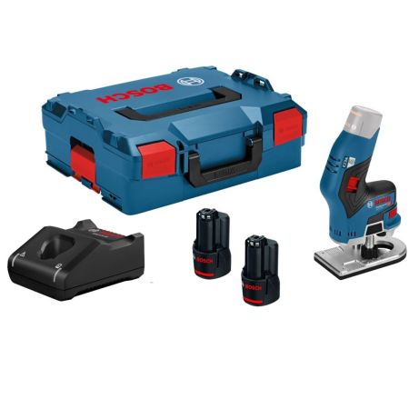 Bosch GKF 12V-8 Brushless Cordless Compact Router Trimmer inc 2x 3.0Ah Batts