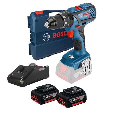 Bosch Professional GSB 18V-28 Combi Drill inc 2x 4.0Ah Batts In L-Case Carry Case