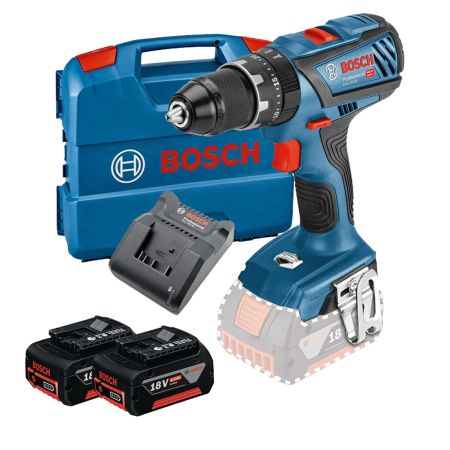 Bosch Professional GSB 18V-28 Combi Drill Inc 2x 5.0Ah Batts In L-Case Carry Case