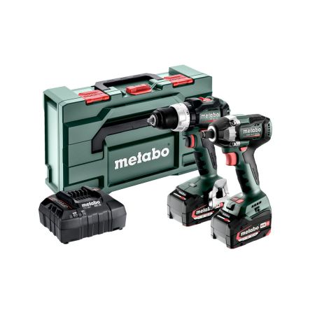 Metabo Combo Set Cordless Drill & Impact Wrench inc 2x 5.2Ah Batteries