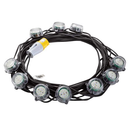 Defender E89354 22m Heavy Duty LED Encapsulated Festoon String Lights 50W 110v