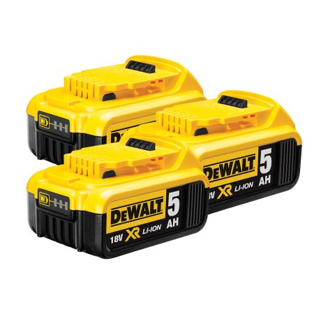 DeWalt DCB184X3 18v 5Ah Li-Ion XR Slide Battery x3 Pack