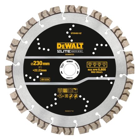 DeWalt DT20462-QZ ELITE SERIES All Purpose Diamond Wheel 230mm x 22.23mm