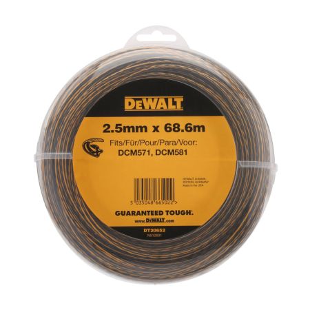 DeWalt DT20652-QZ String Trimmer Line 68.6m x 2.5mm