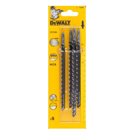 DeWalt DT2169-QZ T344D HCS Jigsaw Blades for Wood x5 Pcs