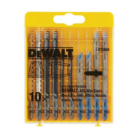 DeWalt DT2294-QZ XPC Wood & Metal Cutting Jigsaw Blade Set x10 Pcs