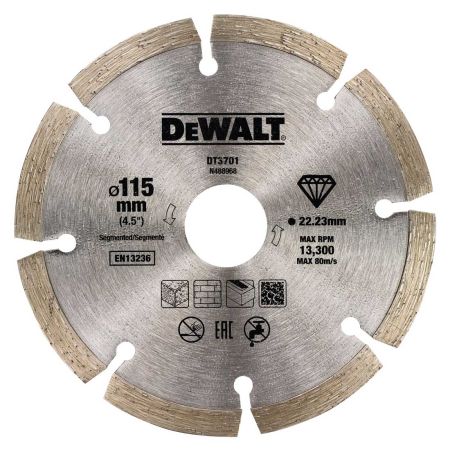 DeWalt DT3701-QZ Universal High Performance Cutting Disc 115mm x 22.23mm