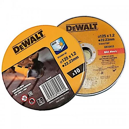DeWalt DT43922-QZ INOX 125mm Thin Cut Metal Cutting Discs x10 Pack