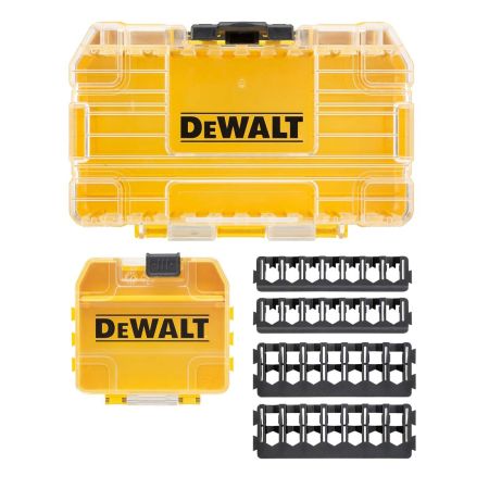 DeWalt DT70801-QZ Small TOUGHCASE Organiser Inc Small Bulk Storage Case/Screwdriver Bit Bars (Empty)
