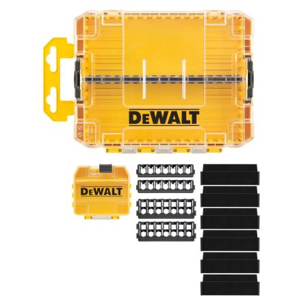 DeWalt DT70802-QZ Medium TOUGHCASE Organiser Inc Small Bulk Case/Screwdriver Bit Bars (Empty)