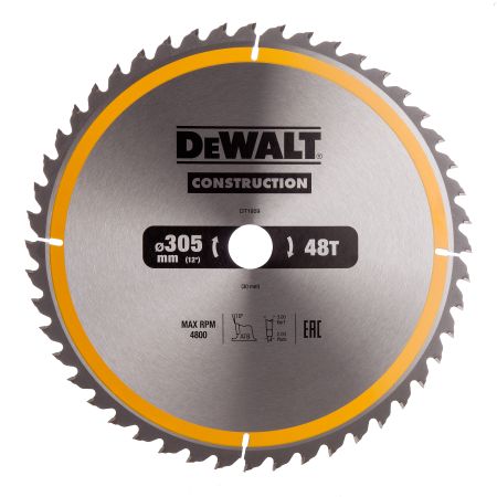 DeWalt DT1959-QZ Circular Saw Blade Construction 305mm x 30mm x 48 Teeth